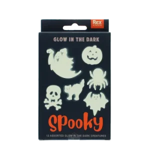 Spooky Glow In The Dark Stick On Shapes (Box of 12)