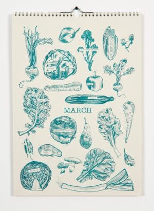 Seasonal Fruit & Veg - Tea Towel Green