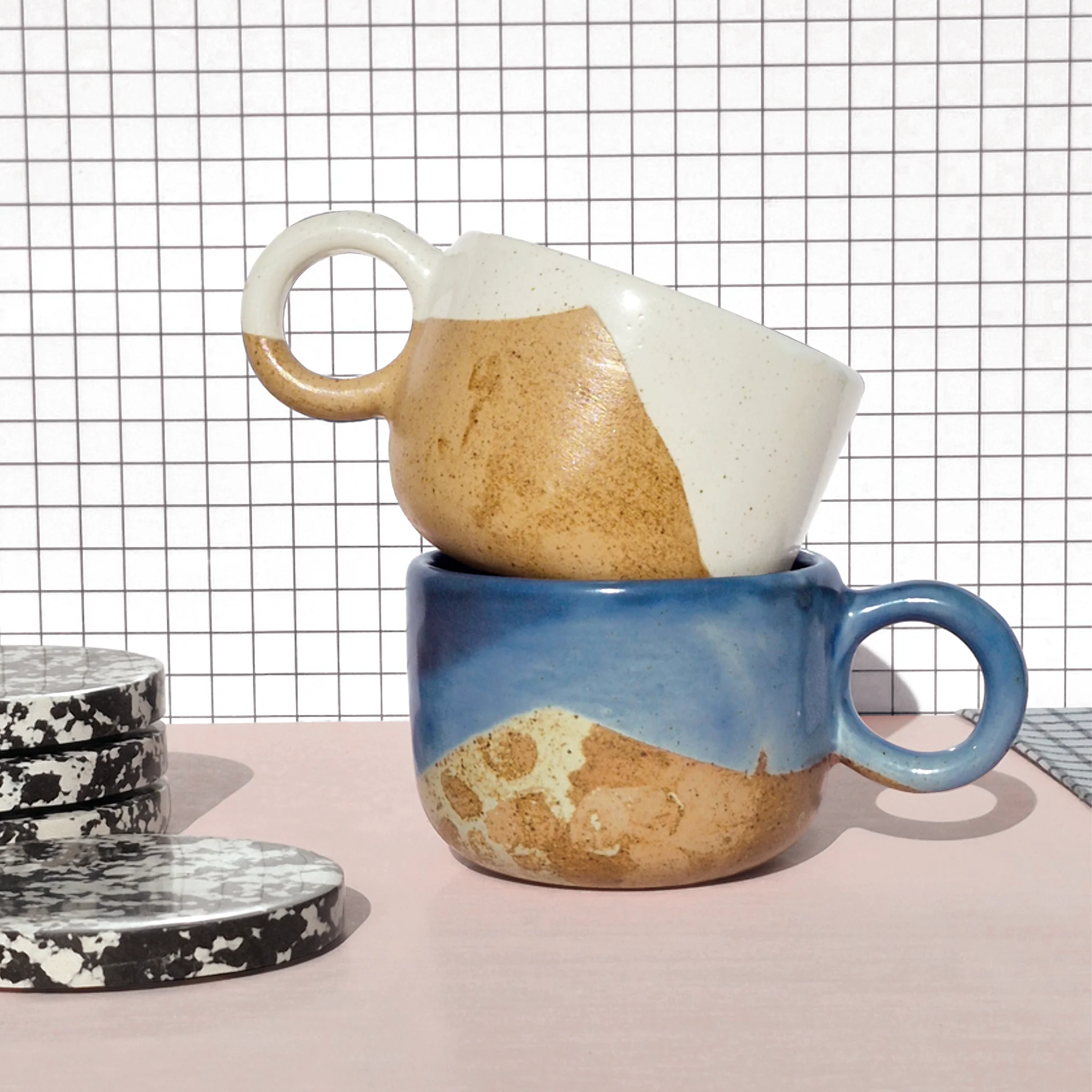 Tavora Salt Glazed Mug - Cobalt Blue - Image 2