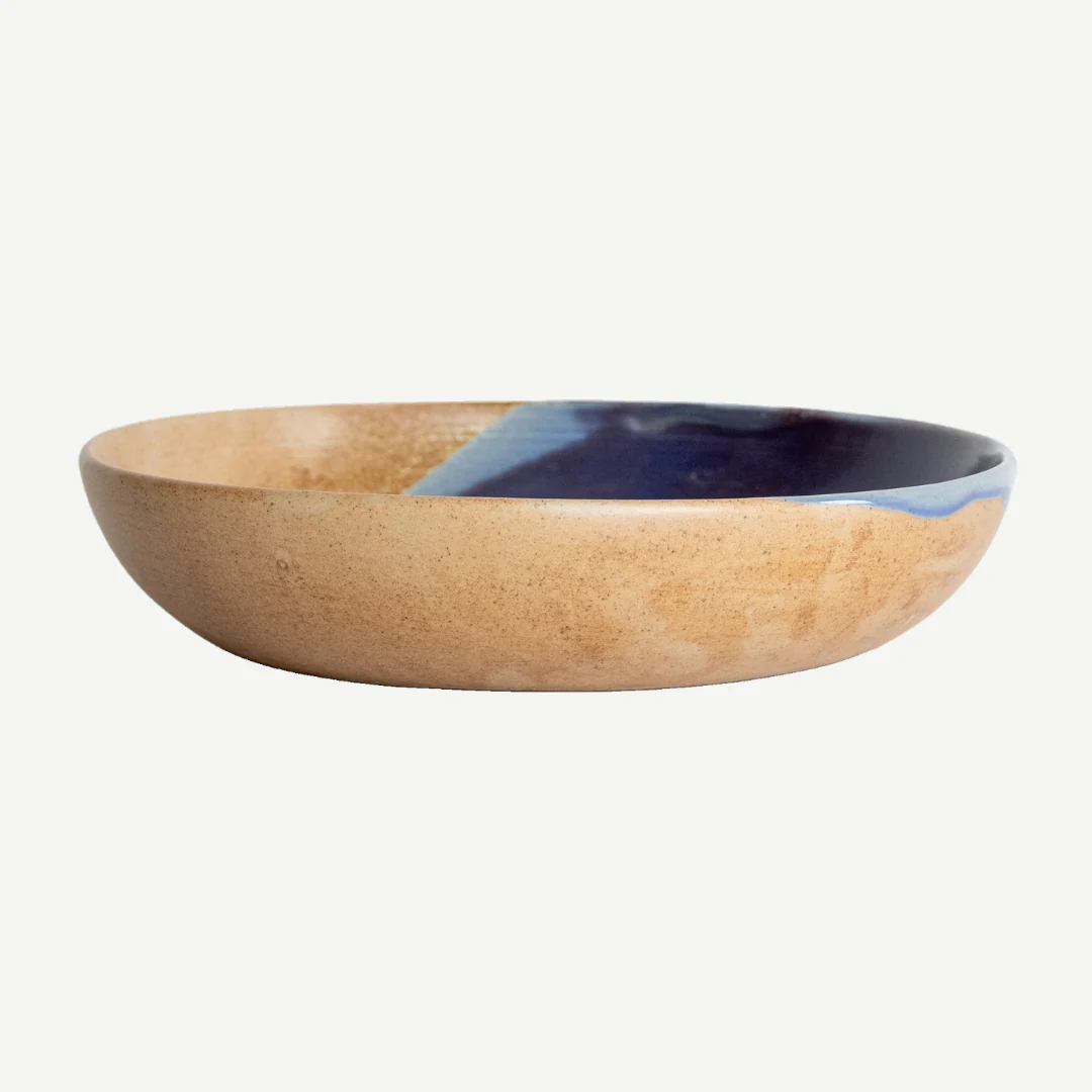 Tavora Salt Glazed Pasta Bowl - Cobalt Blue - Image 2