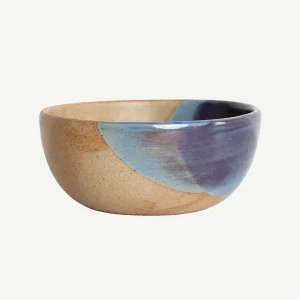 Tavora Salt Glazed Cereal Bowl - Cobalt Blue