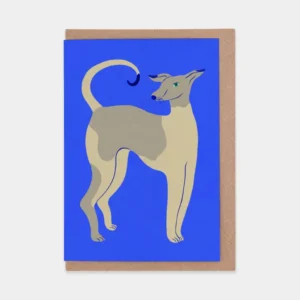 Young Dog On Blue